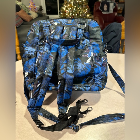 Lug Canter bag blue leaf print with matching wallet - Picture 2 of 12